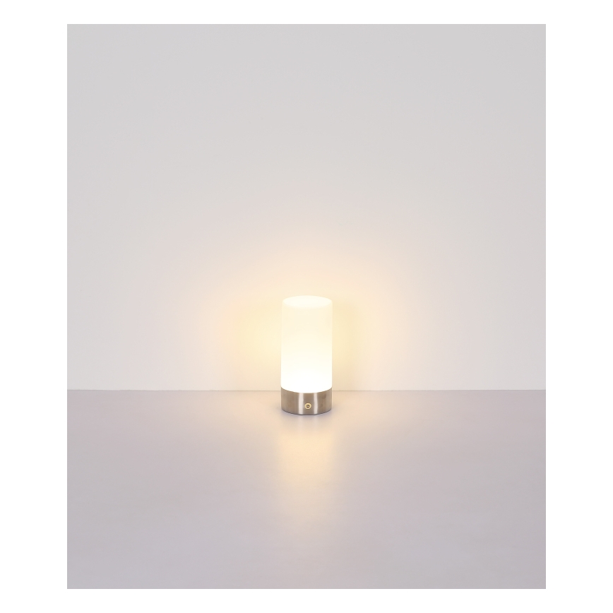 Globo - Candeeiro de mesa de exterior tátil LED RGBW regulável LED/1,8W/5V 1500 mAh IP44 cromado mate