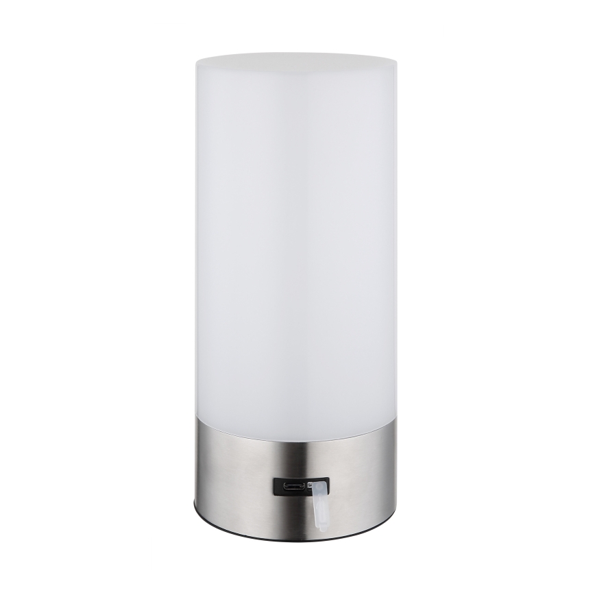 Globo - Candeeiro de mesa de exterior tátil LED RGBW regulável LED/1,8W/5V 1500 mAh IP44 cromado mate