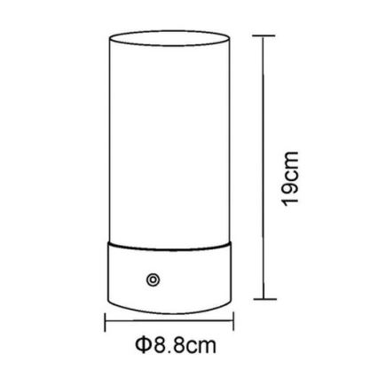 Globo - Candeeiro de mesa de exterior tátil LED RGBW regulável LED/1,8W/5V 1500 mAh IP44 cromado mate