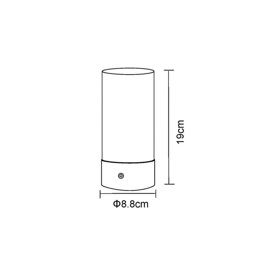 Globo - Candeeiro de mesa de exterior tátil LED RGBW regulável LED/1,8W/5V 1500 mAh IP44 cromado mate