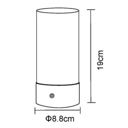 Globo - Candeeiro de mesa LED RGBW tátil com regulação LED/1,8W/5V 1500 mAh preto