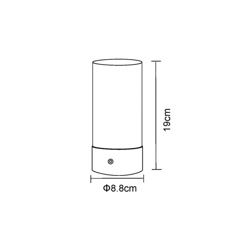 Globo - Candeeiro de mesa LED RGBW tátil com regulação LED/1,8W/5V 1500 mAh preto