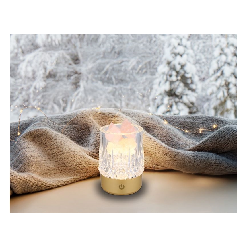 Globo - Candeeiro de mesa táctil LED com regulação LED/1W/5V 3000K 1200 mAh dourado