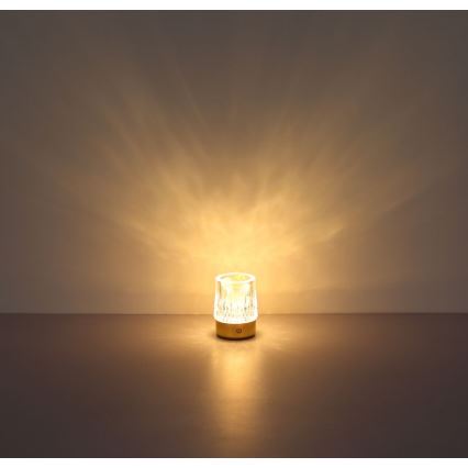 Globo - Candeeiro de mesa táctil LED com regulação LED/1W/5V 3000K 1200 mAh dourado