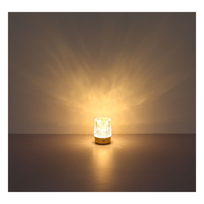 Globo - Candeeiro de mesa táctil LED com regulação LED/1W/5V 3000K 1200 mAh dourado