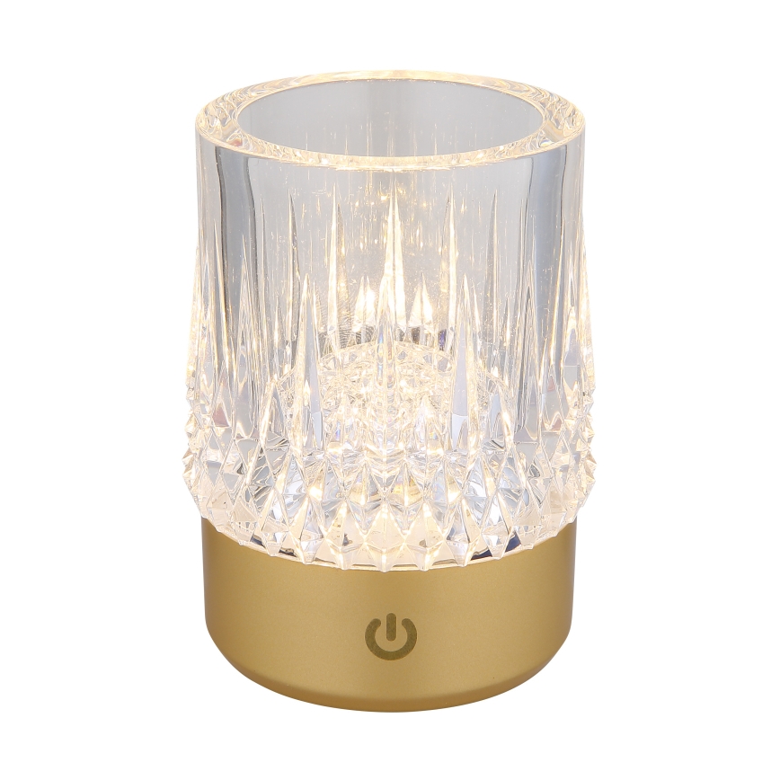 Globo - Candeeiro de mesa táctil LED com regulação LED/1W/5V 3000K 1200 mAh dourado