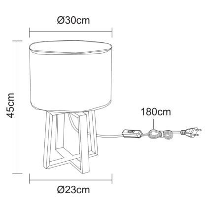 Globo - Candeeiro de mesa 1xE14/40W/230V preto