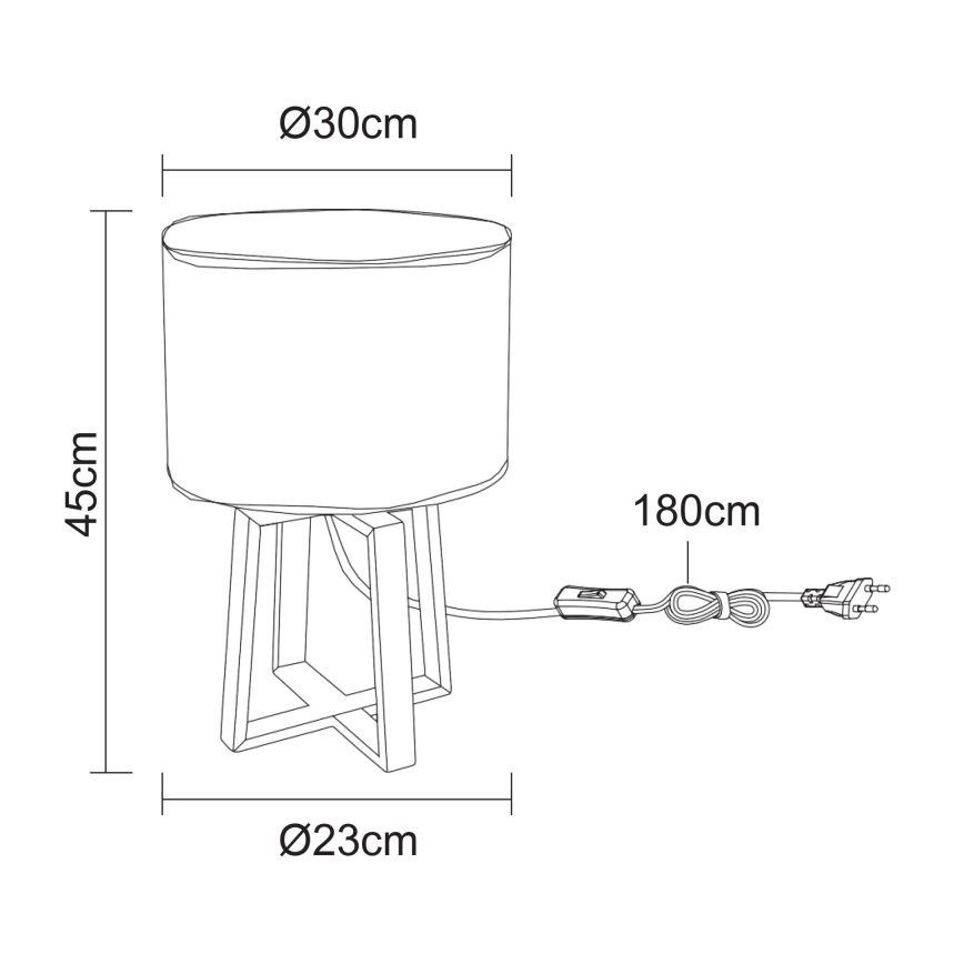 Globo - Candeeiro de mesa 1xE14/40W/230V preto