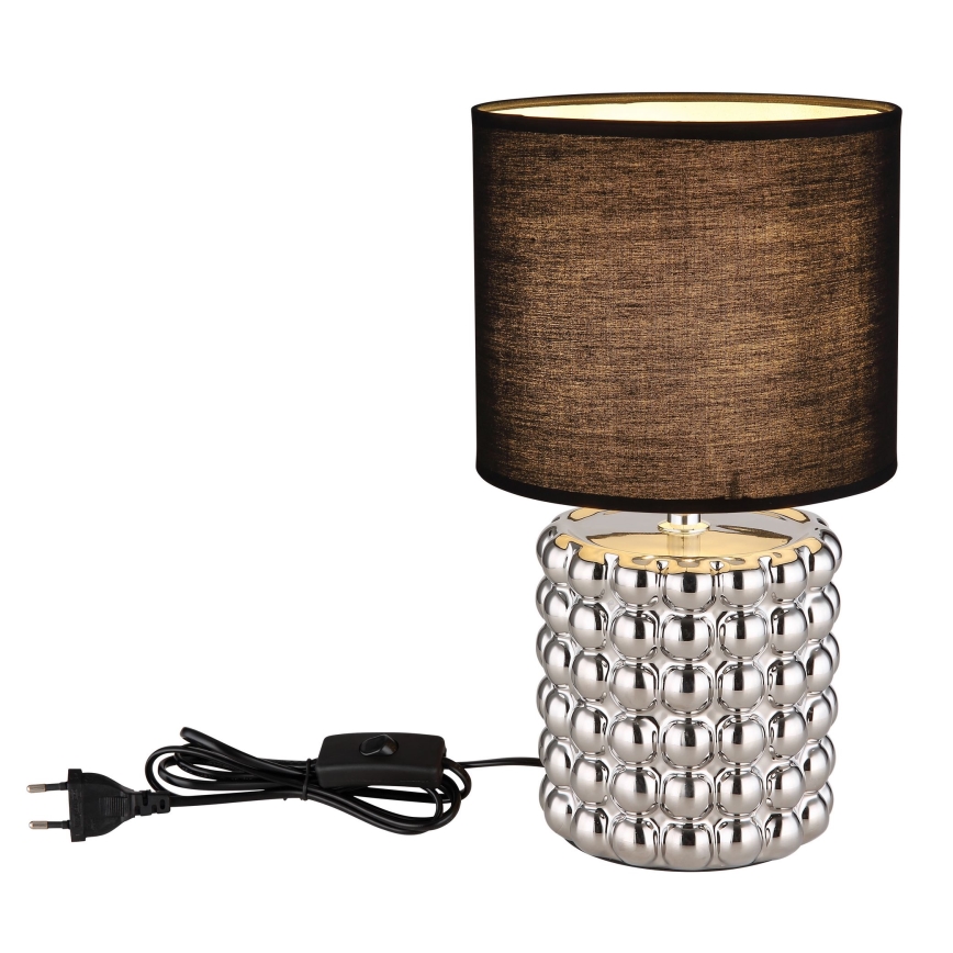 Globo - Candeeiro de mesa 1xE14/40W/230V preto/prateado