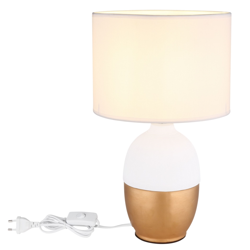 Globo - Candeeiro de mesa 1xE14/40W/230V branco