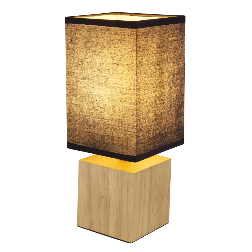 Globo - Candeeiro de mesa 1xE27/7W/230V preto/castanho