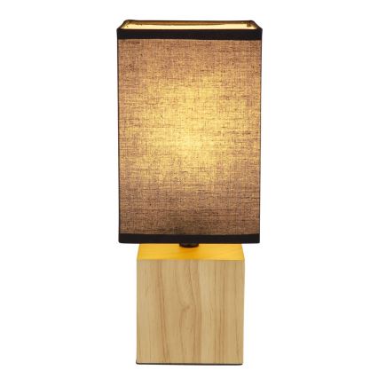 Globo - Candeeiro de mesa 1xE27/7W/230V preto/castanho