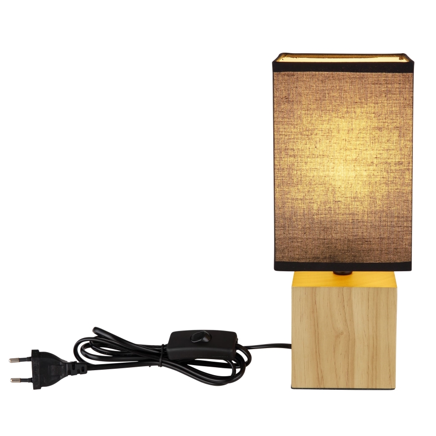 Globo - Candeeiro de mesa 1xE27/7W/230V preto/castanho