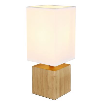 Globo - Candeeiro de mesa 1xE27/7W/230V branco/castanho