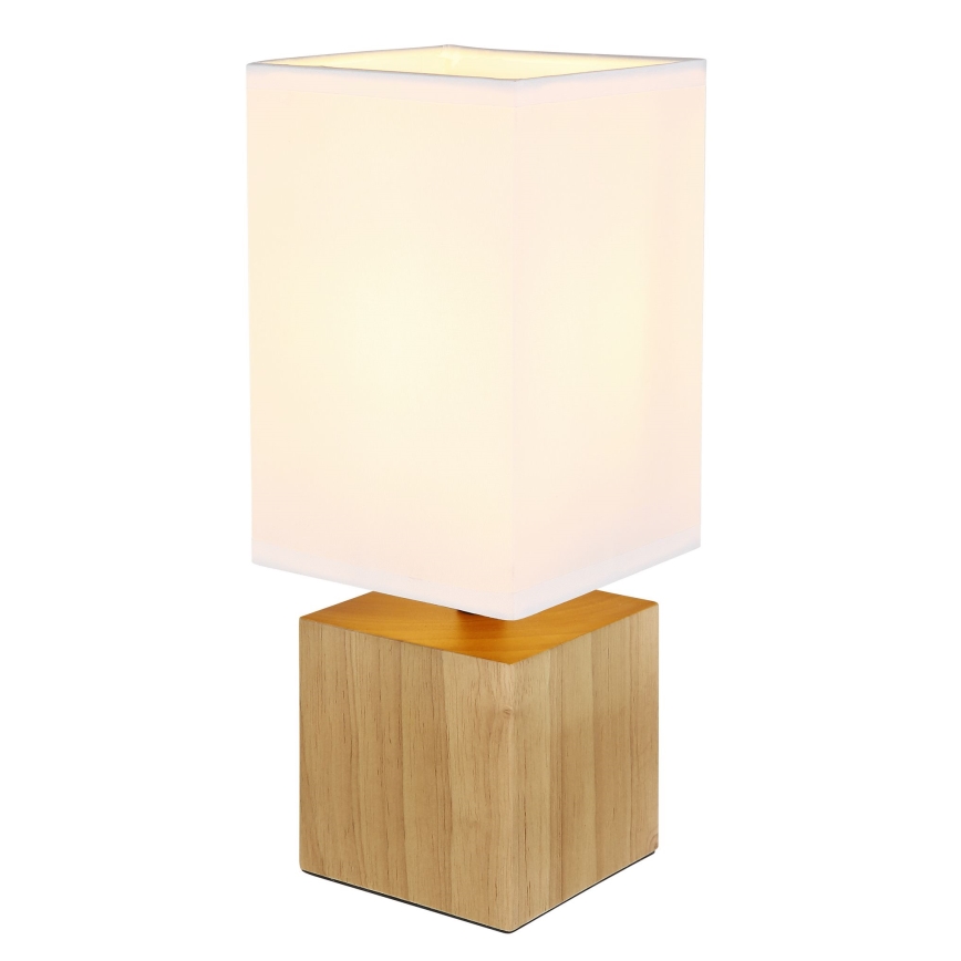 Globo - Candeeiro de mesa 1xE27/7W/230V branco/castanho