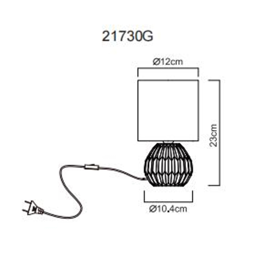 Globo - Candeeiro de mesa 1xE14/40W/230V cinzento
