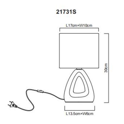 Globo - Candeeiro de mesa 1xE14/40W/230V preto