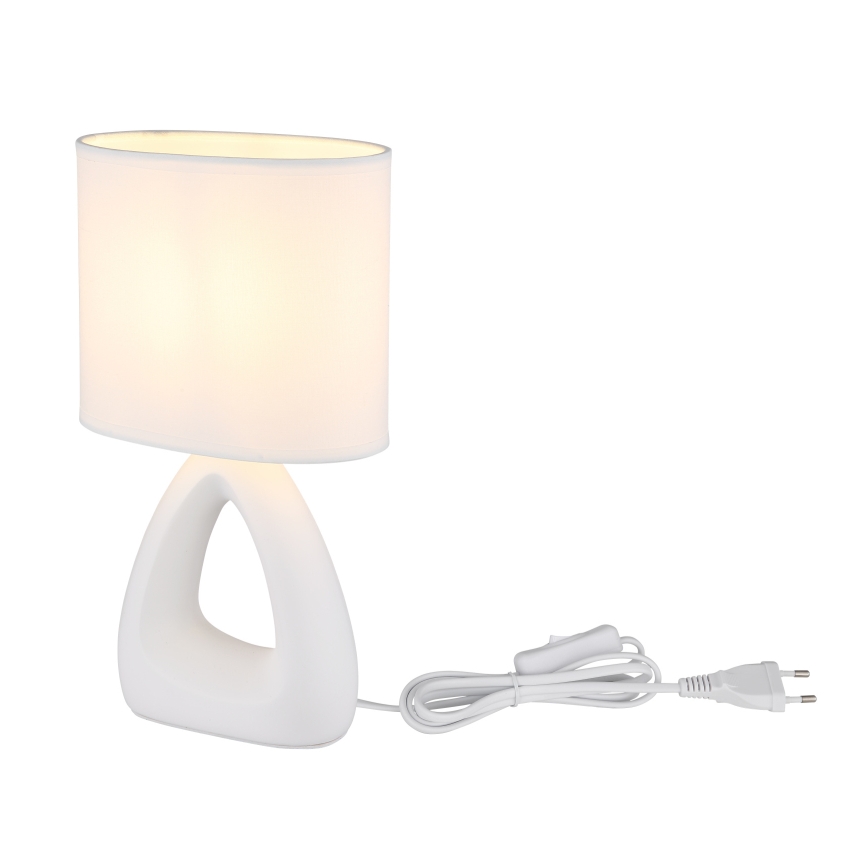 Globo - Candeeiro de mesa 1xE14/40W/230V branco