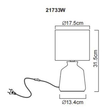 Globo - Candeeiro de mesa 1xE14/40W/230V