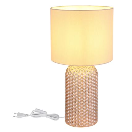 Globo - Candeeiro de mesa 1xE27/60W/230V bege