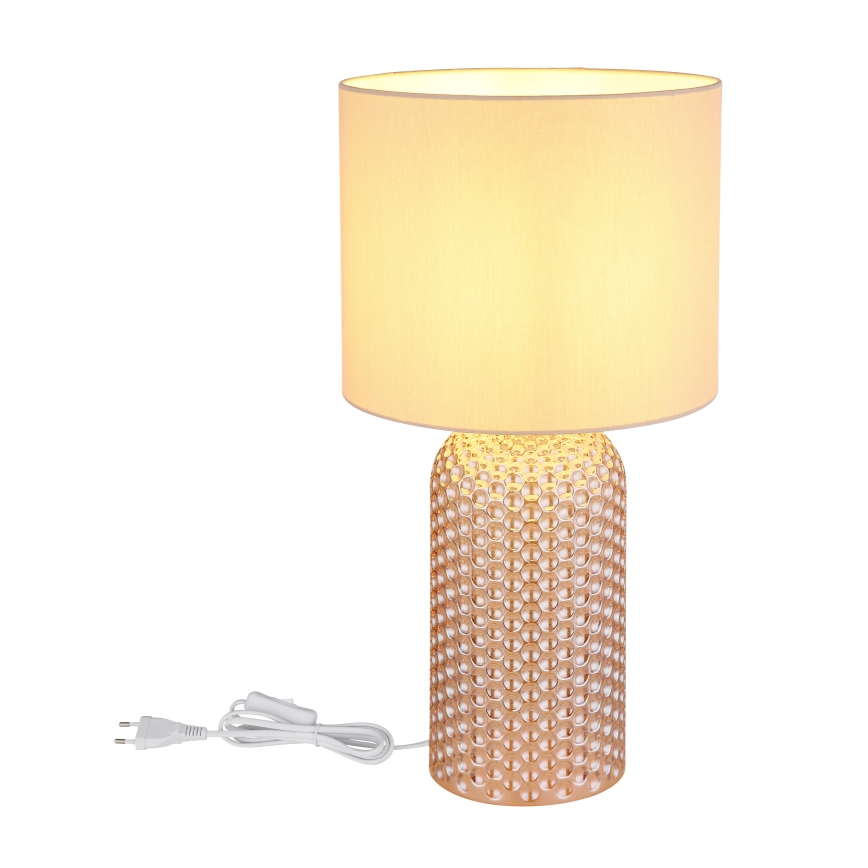 Globo - Candeeiro de mesa 1xE27/60W/230V bege