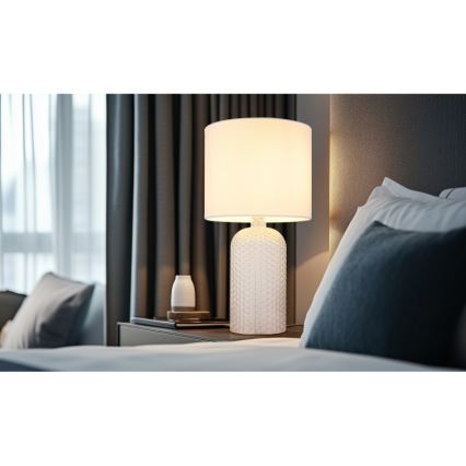Globo - Candeeiro de mesa 1xE27/60W/230V branco