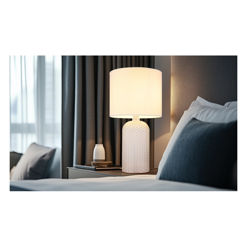 Globo - Candeeiro de mesa 1xE27/60W/230V branco