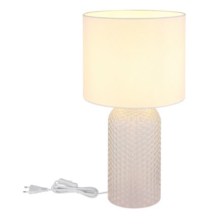 Globo - Candeeiro de mesa 1xE27/60W/230V branco