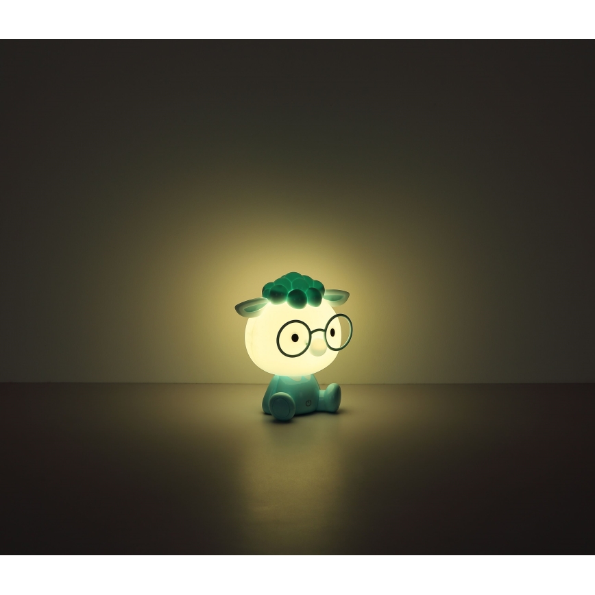 Globo - Candeeiro de noite LED para crianças com regulação LED/1W/5V 500 mAh azul