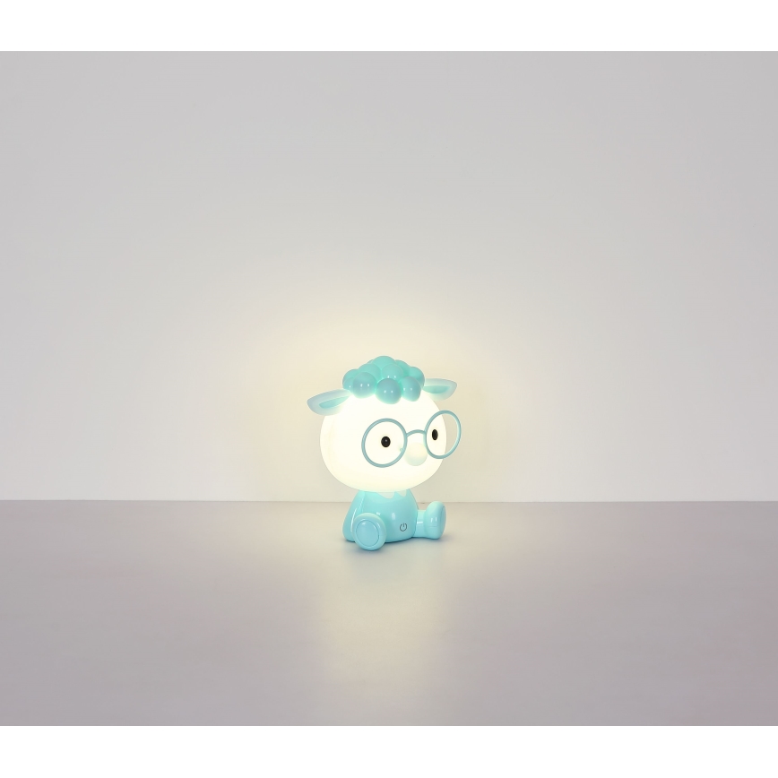 Globo - Candeeiro de noite LED para crianças com regulação LED/1W/5V 500 mAh azul