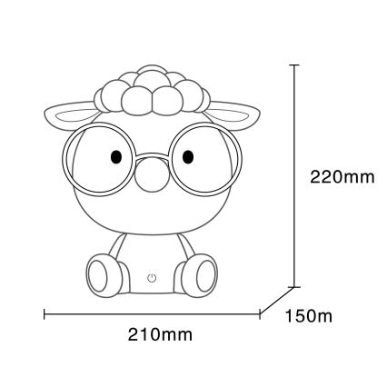 Globo - Candeeiro de noite LED para crianças com regulação LED/1W/5V 500 mAh azul