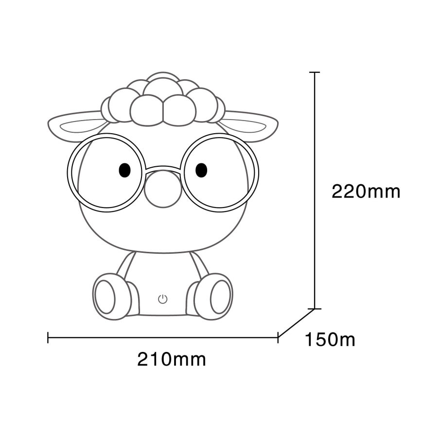 Globo - Candeeiro de noite LED para crianças com regulação LED/1W/5V 500 mAh rosa