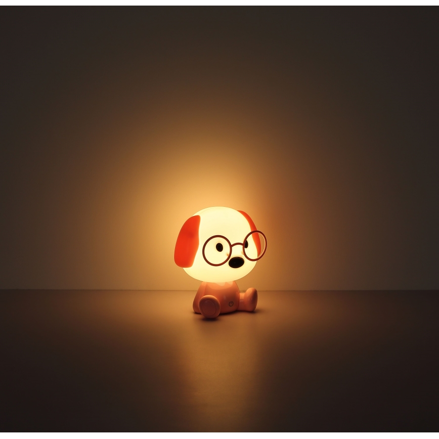 Globo - Candeeiro de noite infantil regulável LED/1W/5V 500 mAh cor-de-rosa