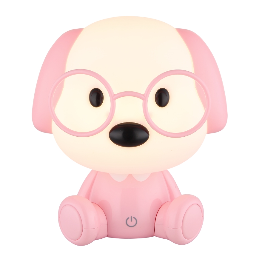 Globo - Candeeiro de noite infantil regulável LED/1W/5V 500 mAh cor-de-rosa