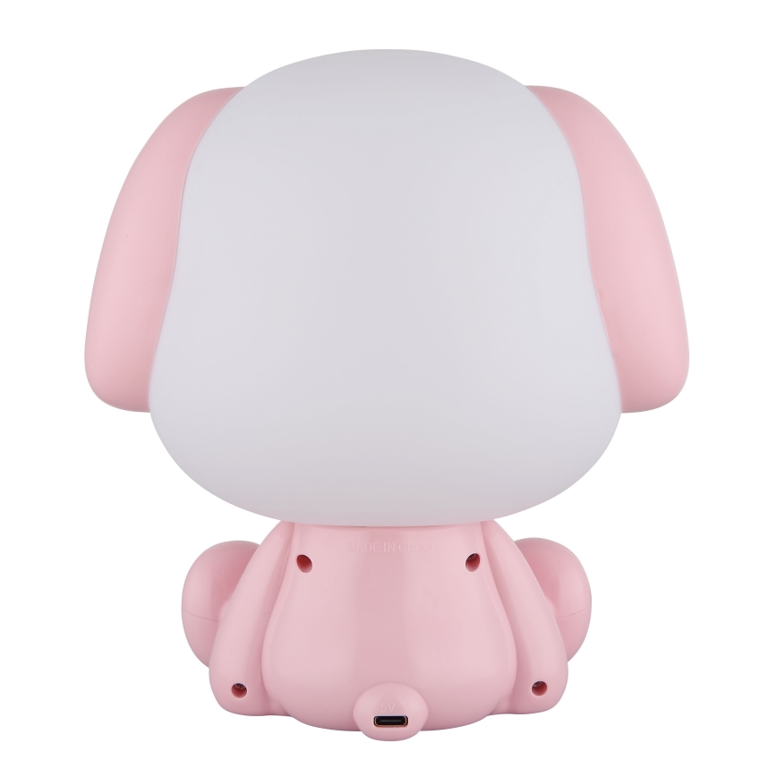 Globo - Candeeiro de noite infantil regulável LED/1W/5V 500 mAh cor-de-rosa