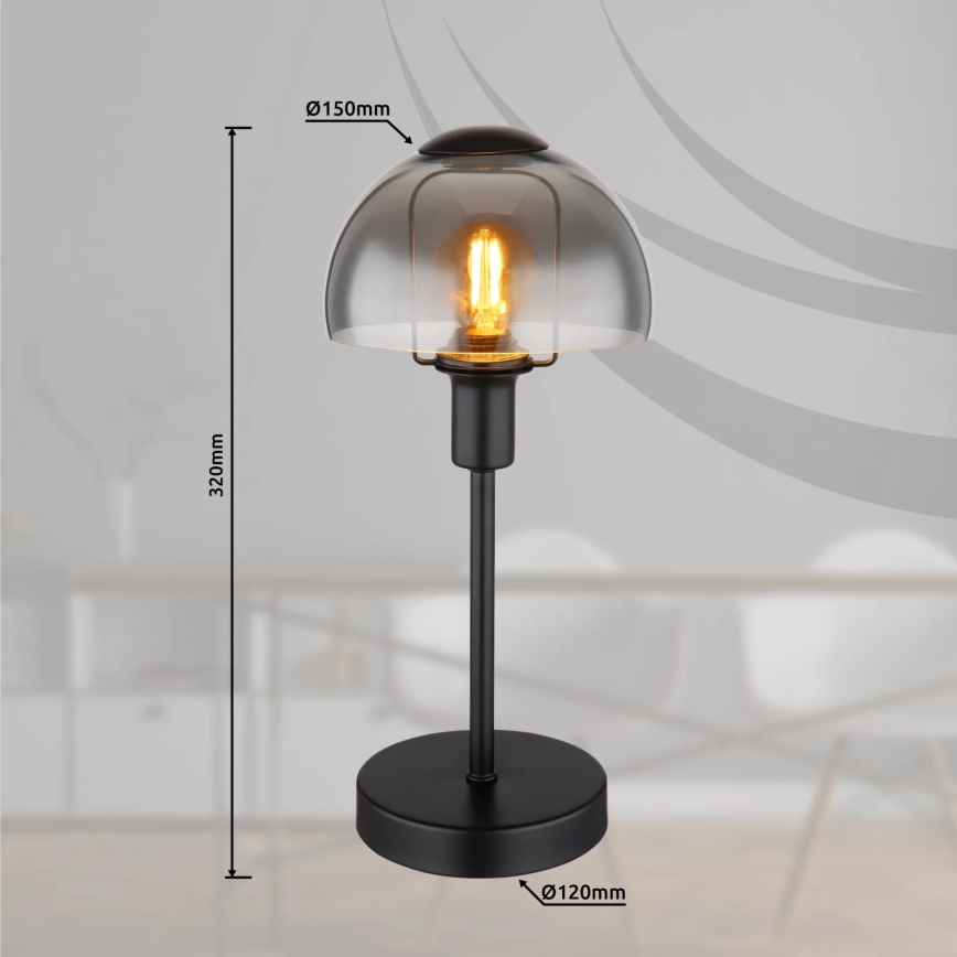 Globo - Mesa táctil candeeiro 1xE14/25W/230V preto