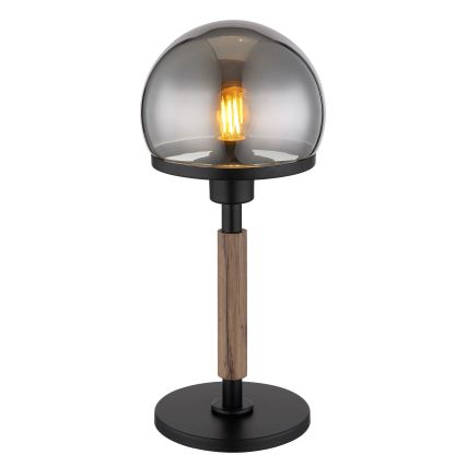 Globo - Candeeiro de mesa 1xE27/40W/230V preto/castanho