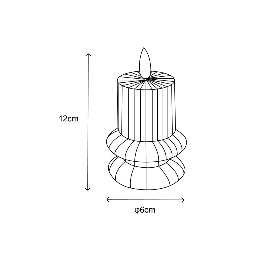 Globo - CONJUNTO 2x Velas LED LED/0,06W/3V 1xCR2032 210 mAh