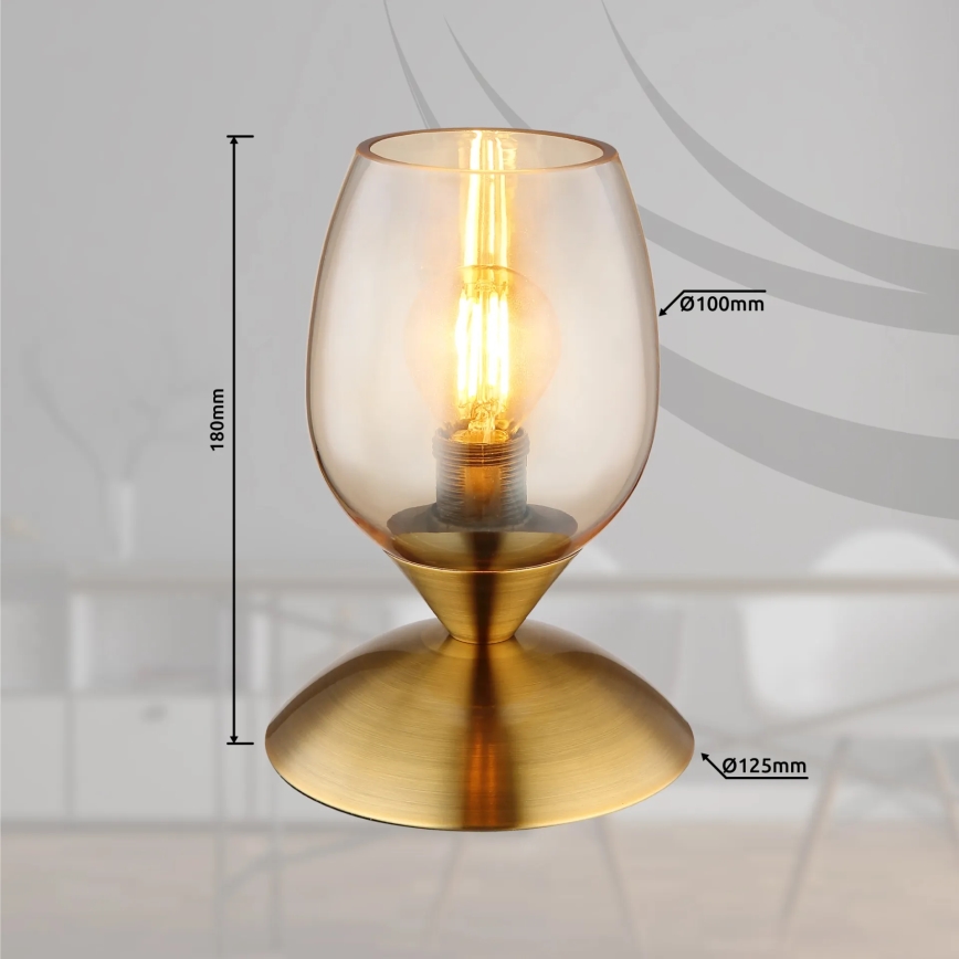 Globo - Mesa táctil candeeiro 1xE14/25W/230V latão