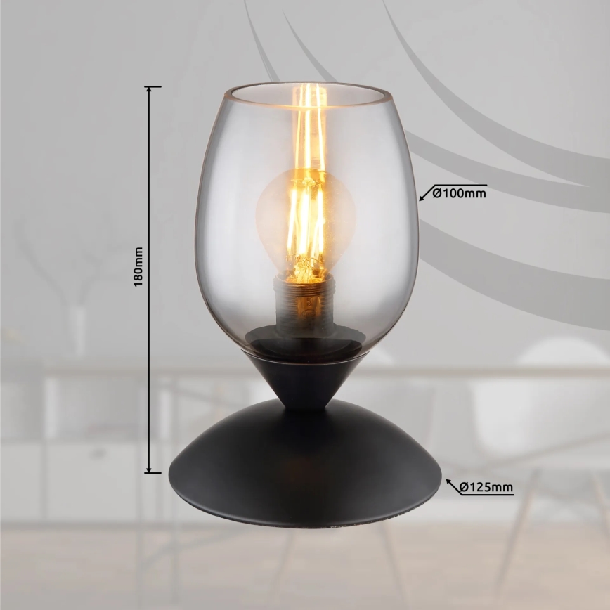 Globo - Mesa táctil candeeiro 1xE14/25W/230V preto