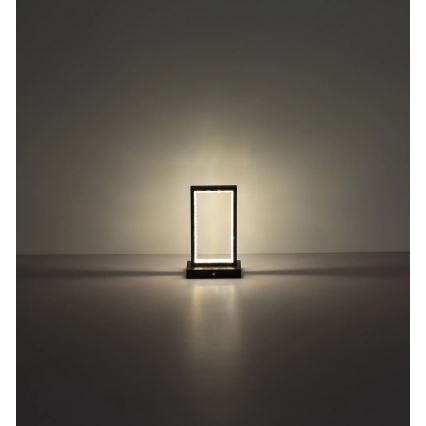 Globo - Candeeiro de mesa táctil LED com regulação LED/3W/3,7V 2700K/4000K/6500K 1800 mAh USB preto