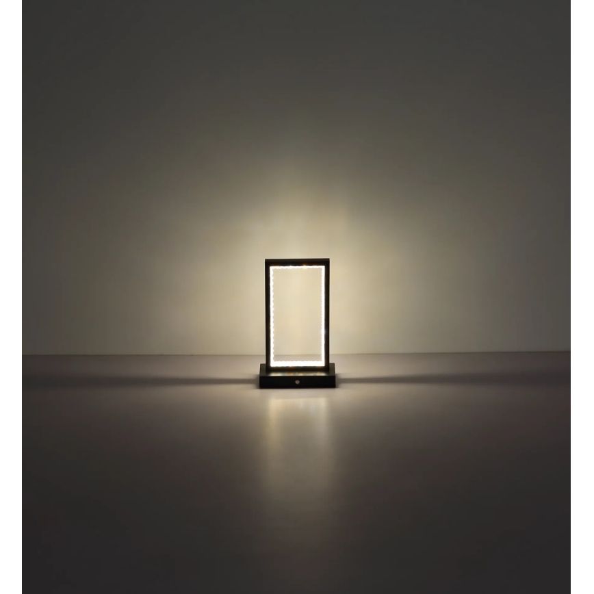 Globo - Candeeiro de mesa táctil LED com regulação LED/3W/3,7V 2700K/4000K/6500K 1800 mAh USB preto