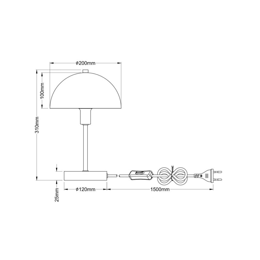 Globo - Candeeiro de mesa 1xE14/40W/230V