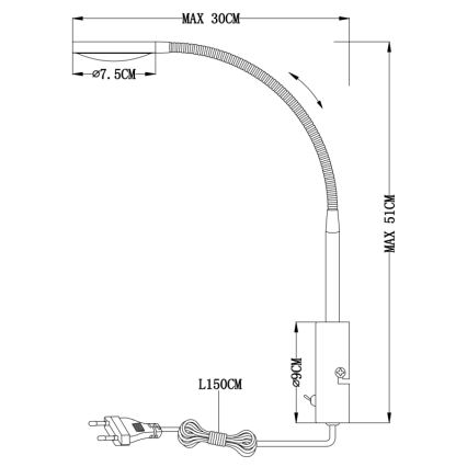 Globo - Luz de parede LED LED/6W/230V
