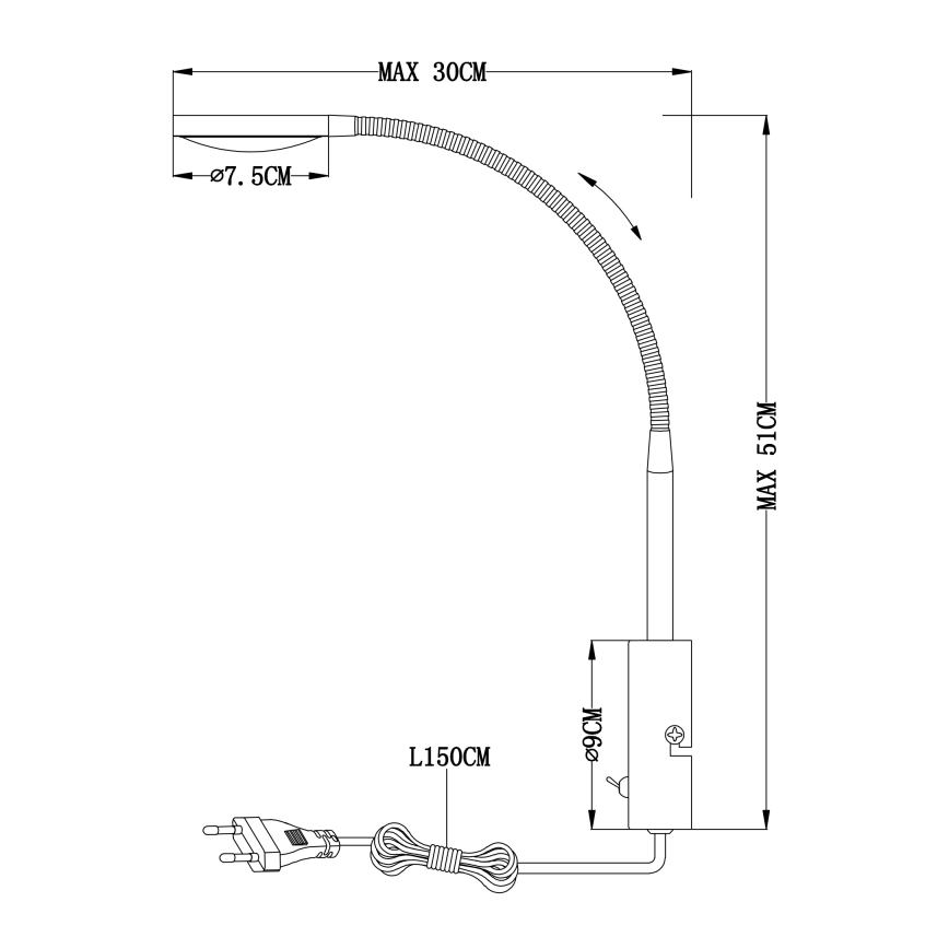 Globo - Luz de parede LED LED/6W/230V