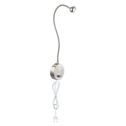 Globo - Candeeiro pequeno LED flexível LED/3W/230V cromado brilhante