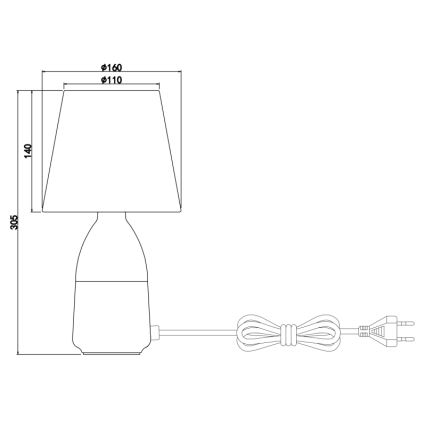 Globo - Lâmpada de mesa 1xE14/40W/230V