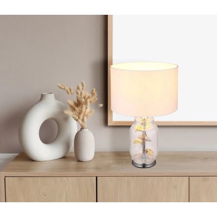Globo - Candeeiro de mesa 1xE27/40W/230V branco