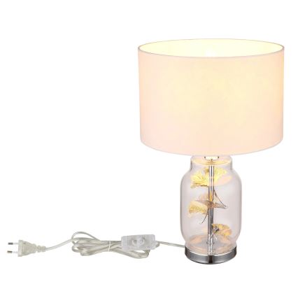 Globo - Candeeiro de mesa 1xE27/40W/230V branco