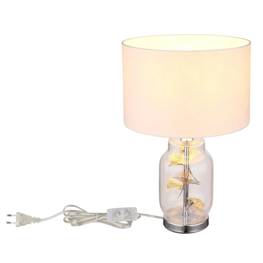Globo - Candeeiro de mesa 1xE27/40W/230V branco